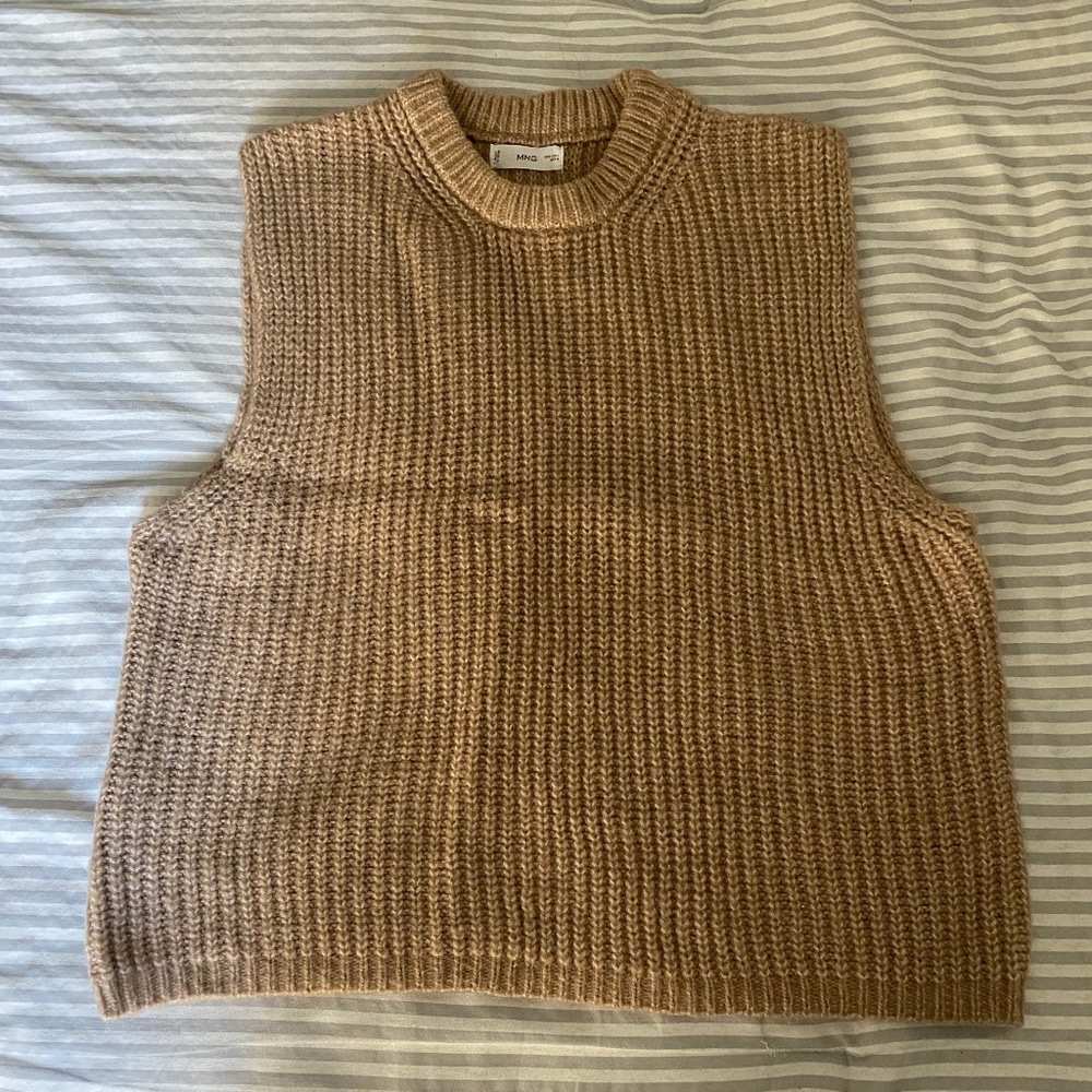 NWOT Mango Chunky Knit Sweater Vest - Picture 2 of 6
